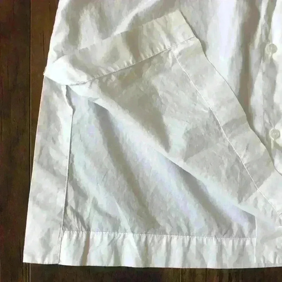 H&M Women’s White sleeveless button down cotton tunic top - Picture 4 of 5